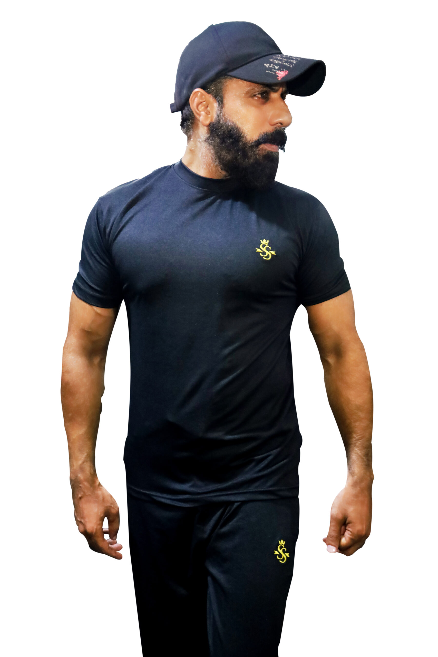 Tracksuit (Dryfit) Impoted Febric - Black - Image 3