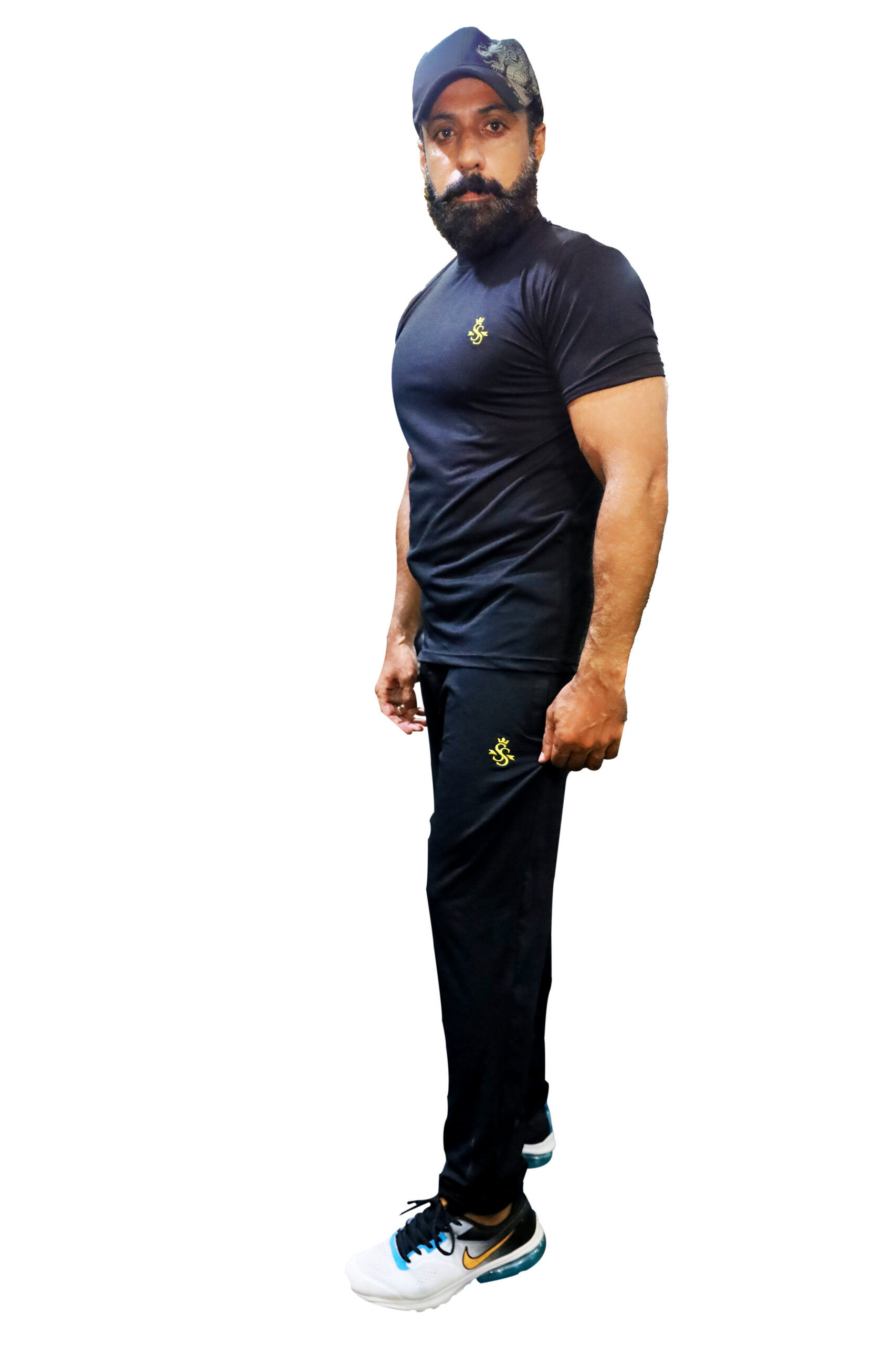 Tracksuit (Dryfit) Impoted Febric - Black - Image 2