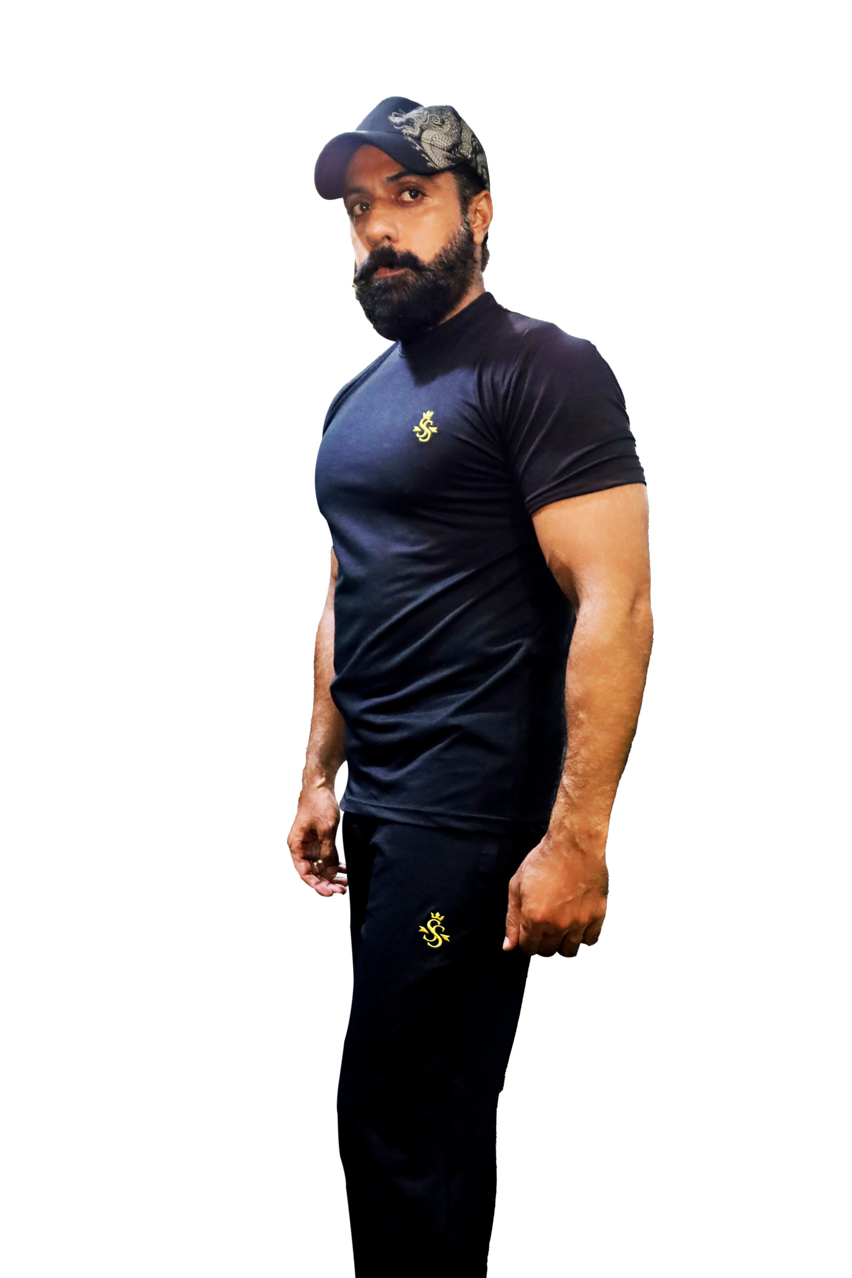 Tracksuit (Dryfit) Impoted Febric - Black - Image 4